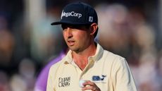 JT Poston acknowledges the crowd at the 2025 PGA Championship