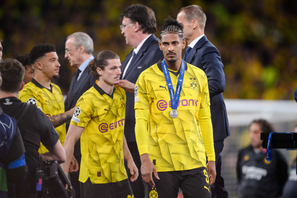 Sebastian Haller with his Champions League runners-up medal in 2024