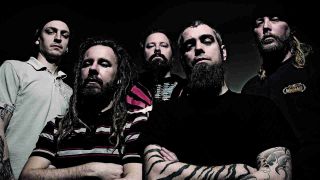 In Flames posing for a photograph in 2008