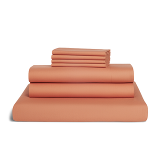 brick red/burnt orange sheet set