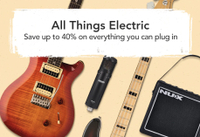 Get 40% off 'anything you can plug in' @Musician's Friend