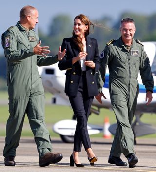 The Princess Of Wales Visits Royal Naval Air Station Yeovilton