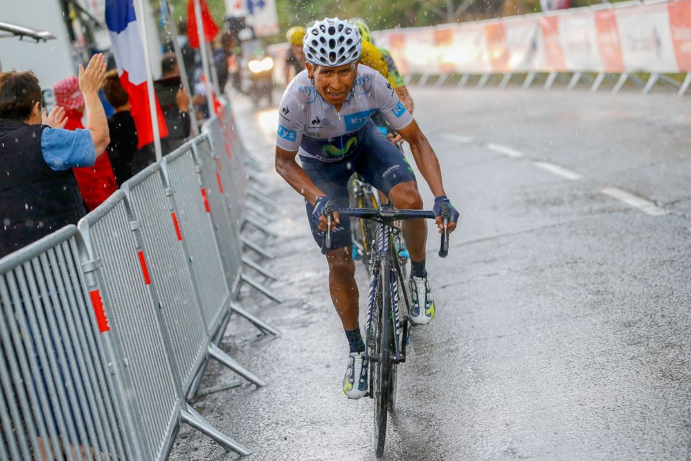 Nairo Quintana near the finish of stage 12.