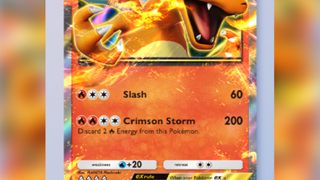 A Charizard ex card in Pokemon TCG Pocket