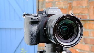 Sony A7 IV attached to tripod