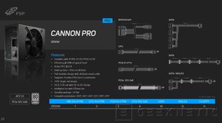 FSP Cannon Pro 2500W Features and provided modular cables