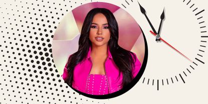 Becky G with a clock logo