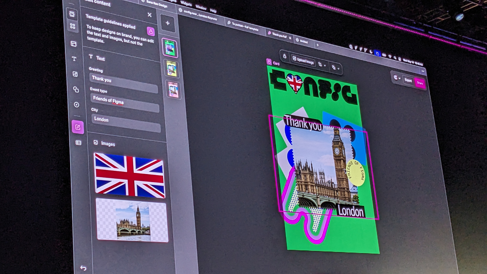 Figma Buzz in action during Config London