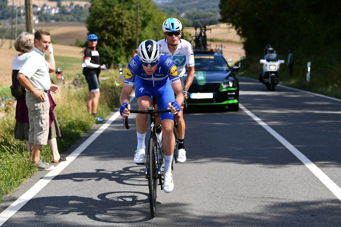 Remi Cavagna (Quick-Step Floors) leads the breakaway