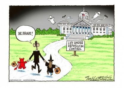 Obama braces for a haunted house