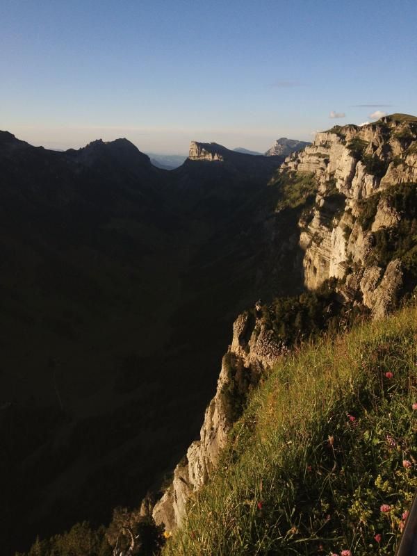 A view from atop the Niederhorn mountain