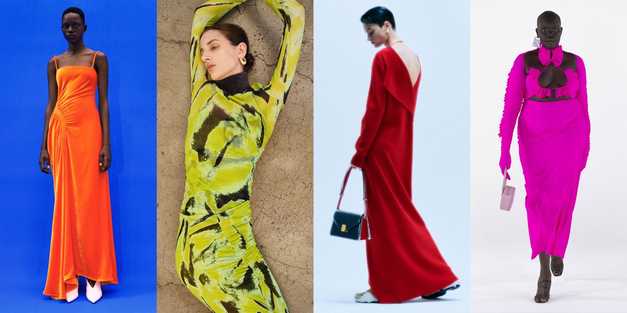 winter 2022-2023 color trends at Proenza Schouler, Jonathan Simkhai, Lanvin, &amp; AZ Factory