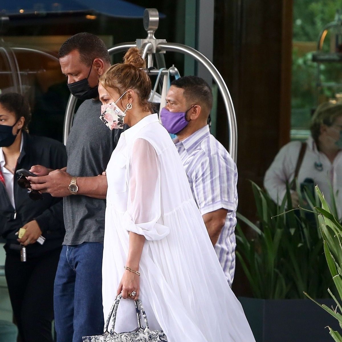 Jennifer Lopez Wears White Sky-High Heels on Miami Lunch Date | Marie Claire