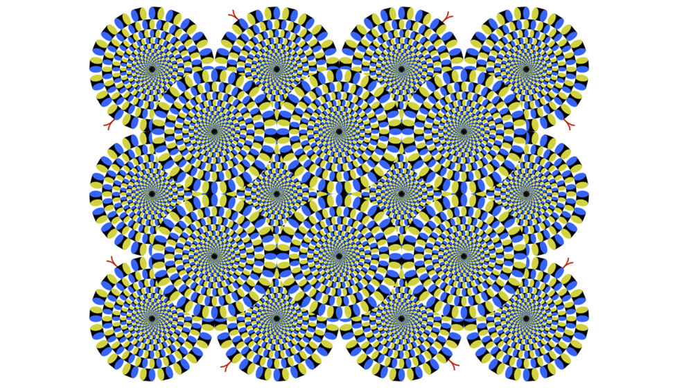 Rotating snakes optical illusion
