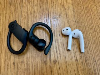 Powerbeats Pro and Airpods side-by-side