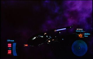 The actual gameplay begins after the Enterprise is already handicapped by Khan's sneak attack. From here, it becomes a re-creation of the Battle of Regula 1 - which we discovered, if you re-create the battle faithfully, you may find you end up winning th
