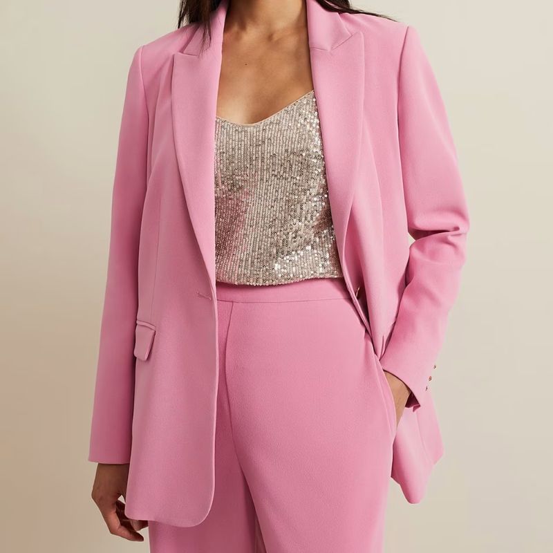 pink tuxedo jacket