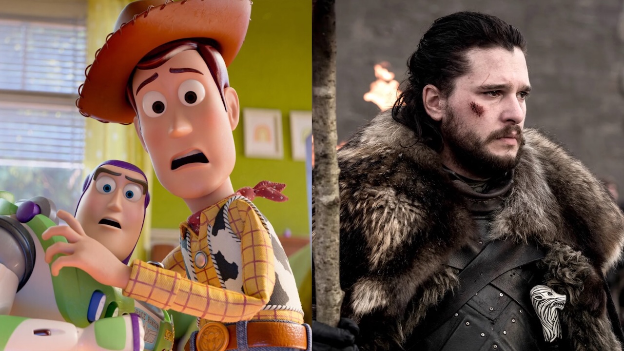 Woody and Buzz in Toy Story 5, and Jon Snow in Game of Thrones