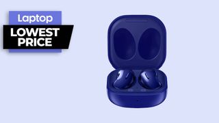 Galaxy Buds Live with wireless charging case in blue