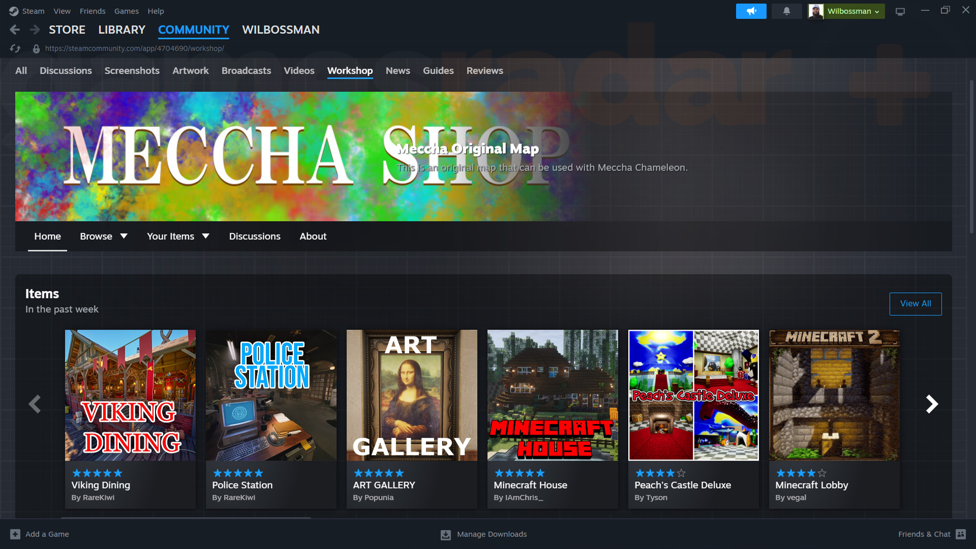 Downloading new maps from Steam for Meccha Chameleon