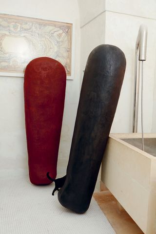 Red and black pulp coffin