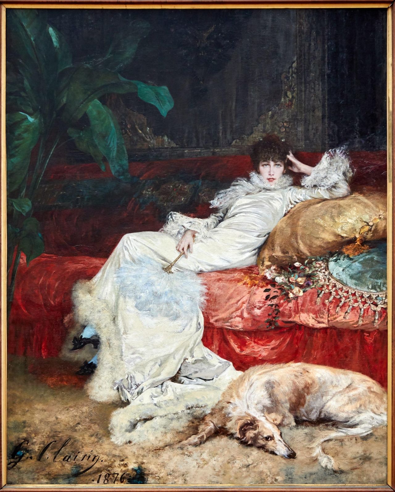 Portrait of Sarah Bernhardt, 1876, 8ft by 6½ft, by Georges Clairin (1843–1919), Petit Palais, Paris, France.