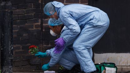 forensic team at Croydon stabbing