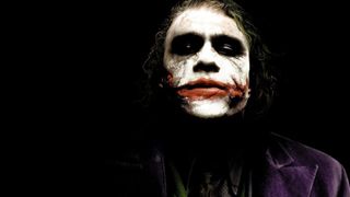 Beste Batman-film: Heath Ledger med skummel sminke ser mot kamera