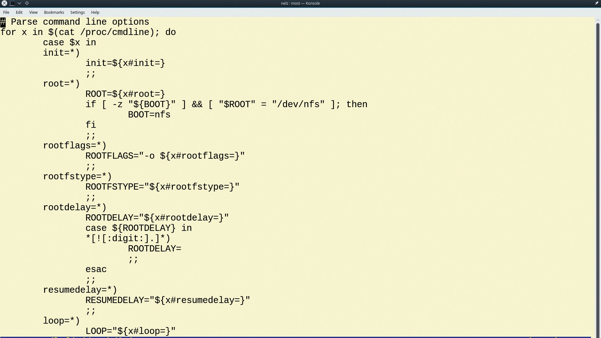Examining the init file in the ISO’s initrd file can reveal extra options available to the boot menu