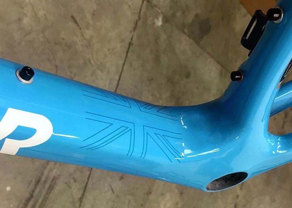 The bottom bracket area of the Factor O2
