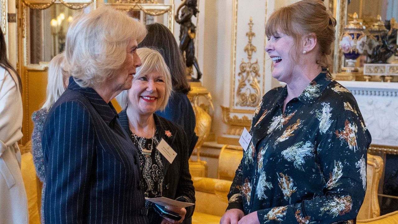 Queen Camilla&#039;s pop art &#039;wow&#039; brooch was a surprising choice as the Queen opted for a brooch made of wood instead of diamonds