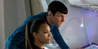 Zachary Quinto and Zoe Saldana in Star Trek Into Darkness