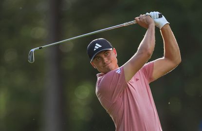 Ludvig Aberg in action in the third round of the BMW PGA Championship