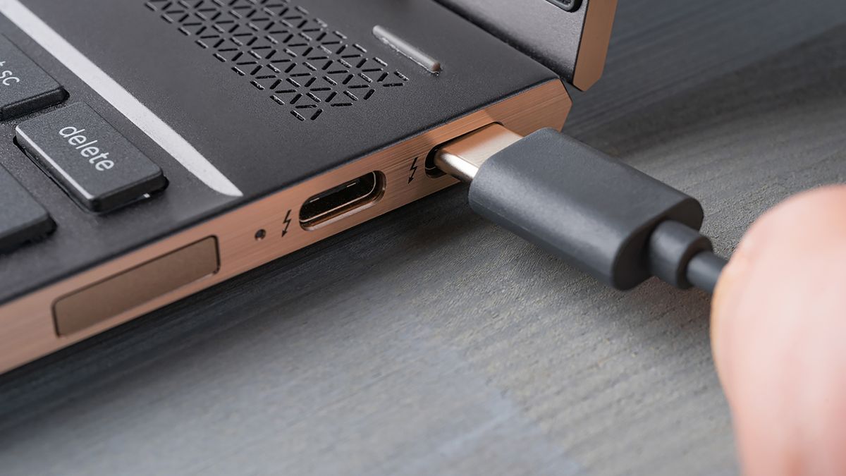 Two Thunderbolt USB-C ports. 