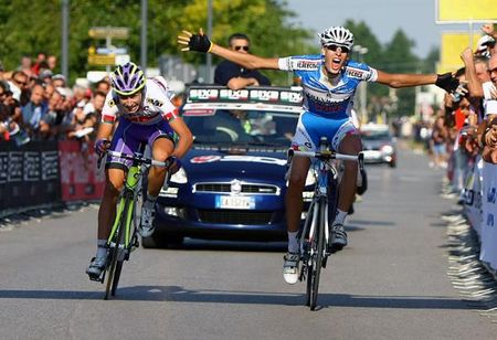 Mattia Cattaneo (Trevigiani Dynamon Bottoli) outsprints Siarhei Novikau (Palazzago Elledent Rad Logistica - MCipollini) for the victory.