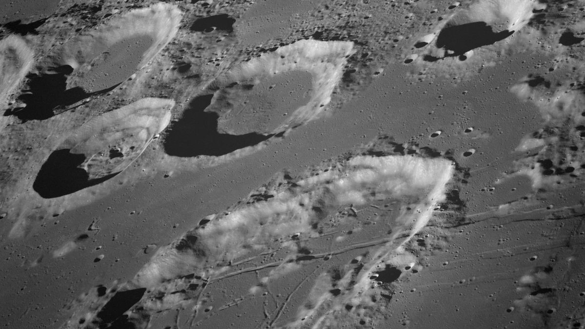 Craters on the moon