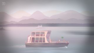 Three teenagers on a boat crossing the water