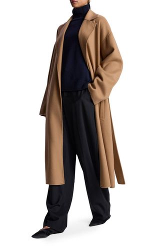 Peter Wool & Cashmere Blend Wrap Coat