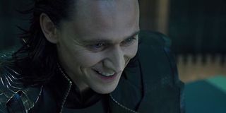 Loki The Avengers smiling in Helicarrier prison cell