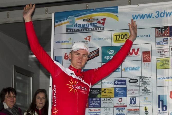 Gert Joeaar (Cofidis) winner of the prologue in Driedaagse van West-Vlaanderen