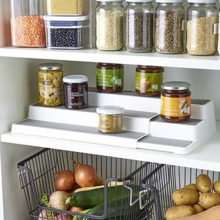 kitchen storage with shelf stepper