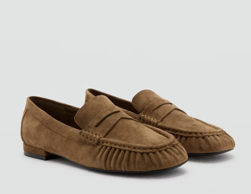 MANGO, Suede Mask Loafer