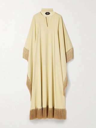 Mrs Ross Fringed Crepe Kaftan