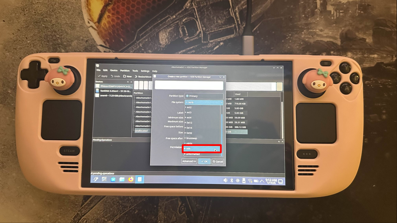 Steam Deck in SteamOS recovery