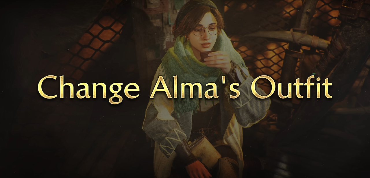 Alma's different outfits in Monster Hunter Wilds' upcoming title update.