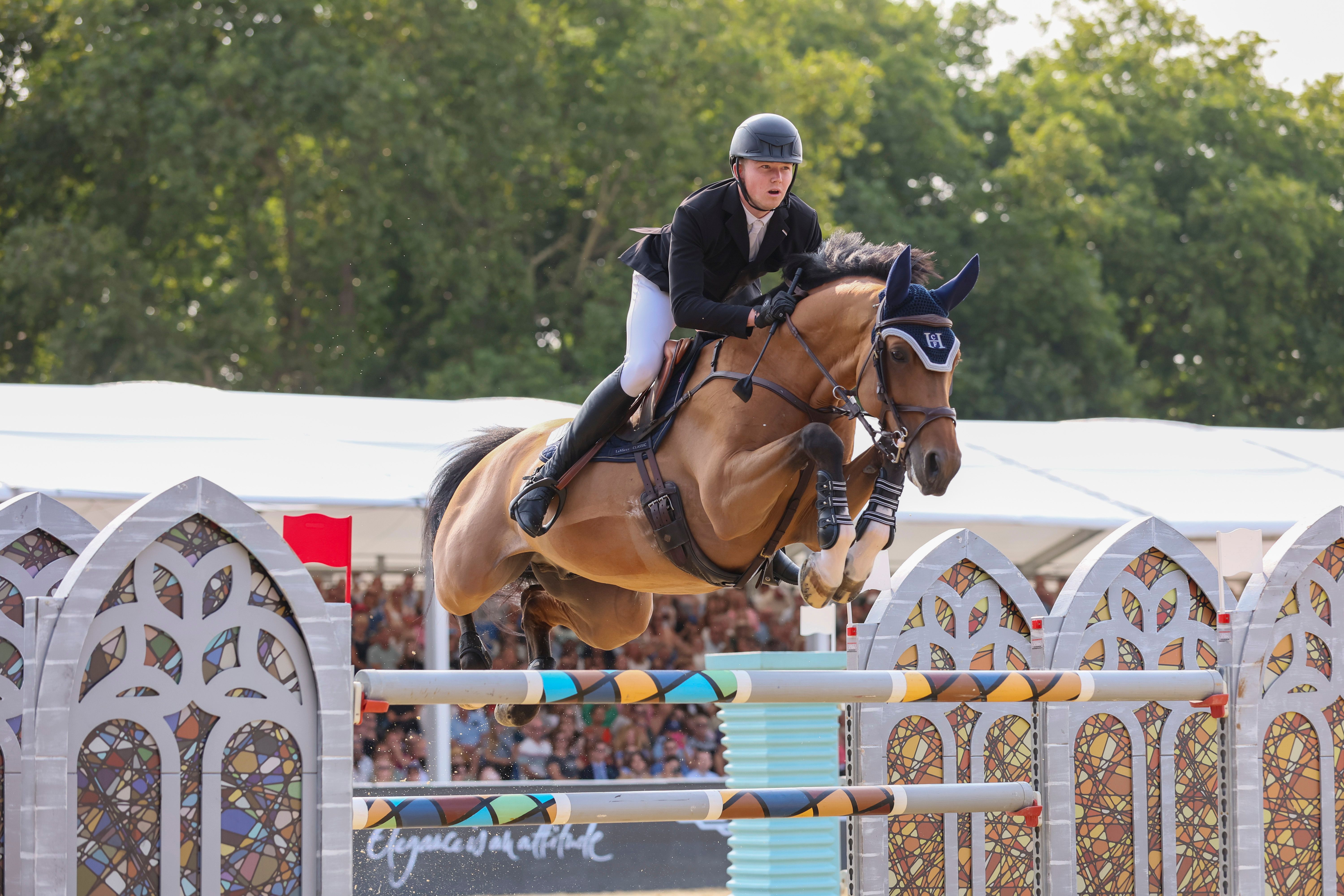 Olympic gold medallist Harry Charles follows up with LGCT London grand prix victory riding Sherlock.