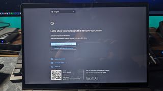 Recovery Process screen on Chromebook