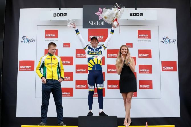 Stage 1 winner Kenny van Hummel (Vacansoleil-DCM)