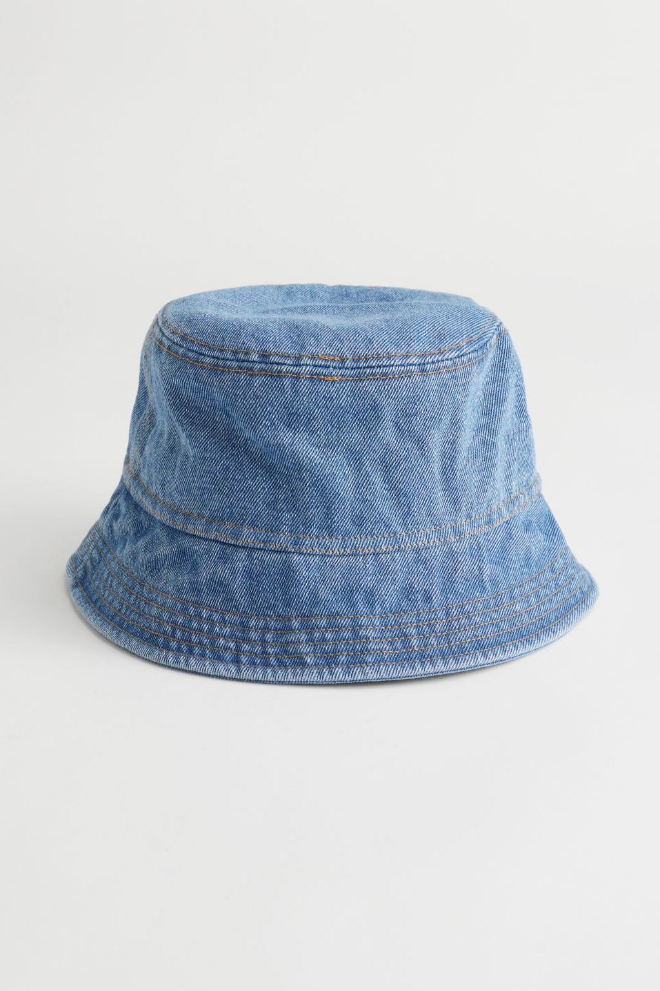 & Other Stories Topstitched Denim Bucket Hat