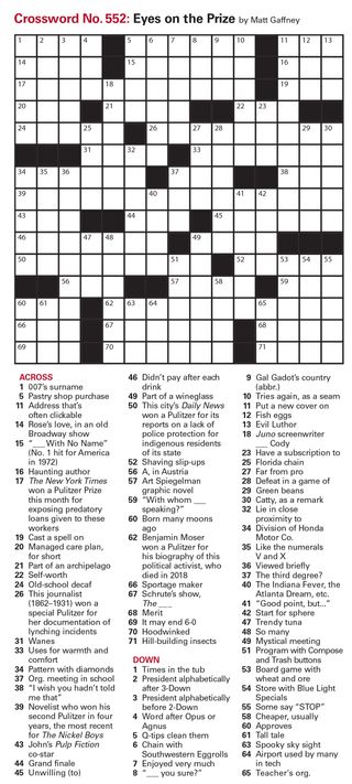 Crossword puzzle